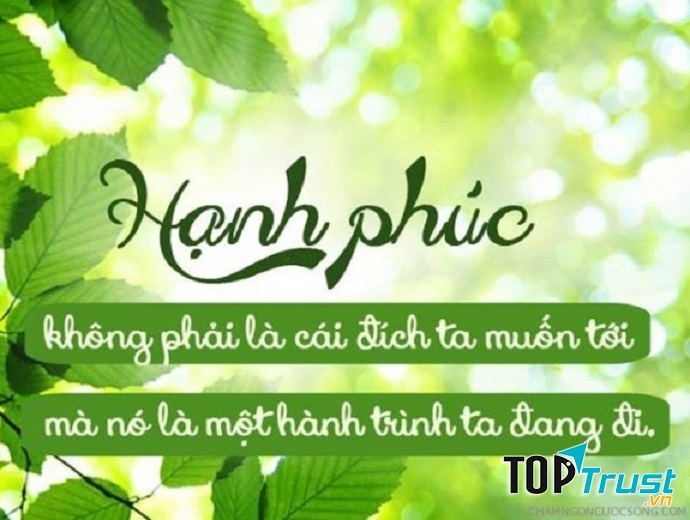 Hạnh phúc là một hành trình.