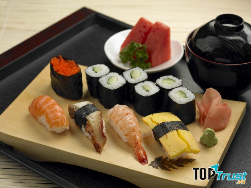 Thực đơn nhà hàng Hashiya ﻿rất phong phú, bổ dưỡng nổi bật với các loại sushi