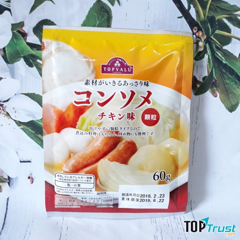 Hạt nêm rau củ Topvalu Nhật Bản vị xúc xích và gà