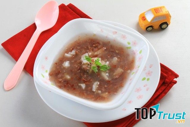 Cháo óc chó gạo lứt thơm ngon bổ dưỡng cho bé