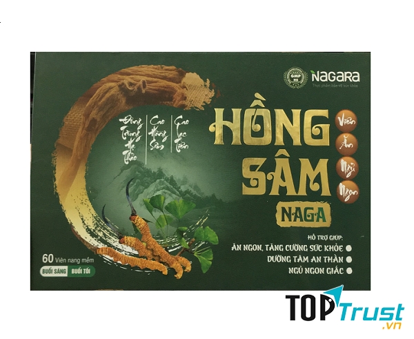 Viên uống ăn ngủ ngon Hồng Sâm Naga