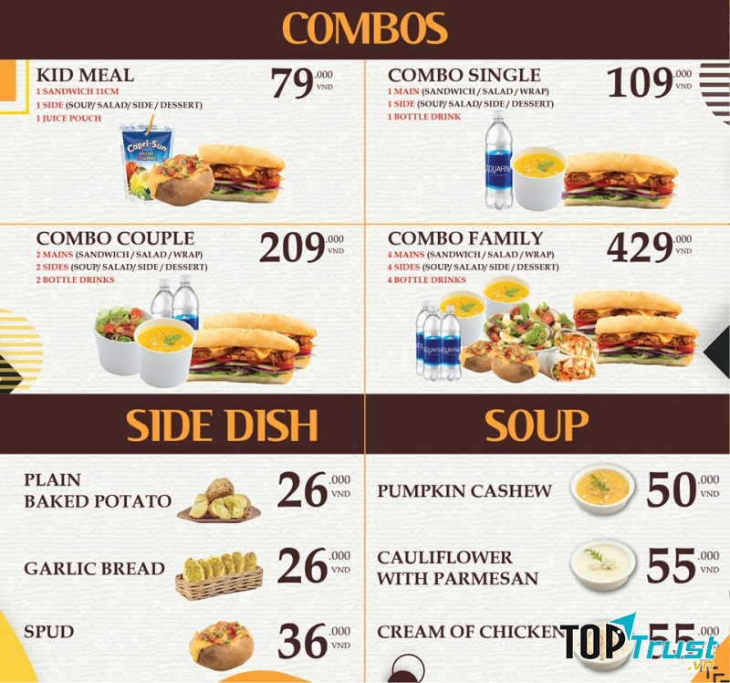 Menu của HealthWich
