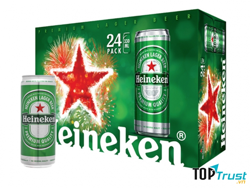 Heineken Lager Beer (Việt Nam, Thùng 24 Lon 330ml)