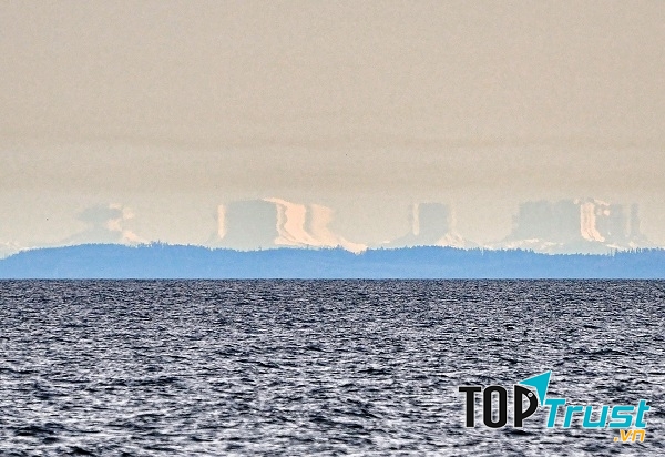 Ảo ảnh ở vùng biển Penglai,Trung Quốc