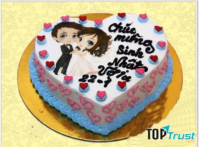 Hình ảnh bánh sinh nhật dành tặng cho vợ yêu