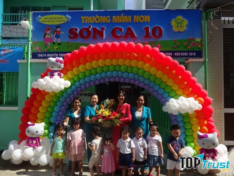 Hình ảnh trang trí cổng trường mầm non Sơn Ca 10