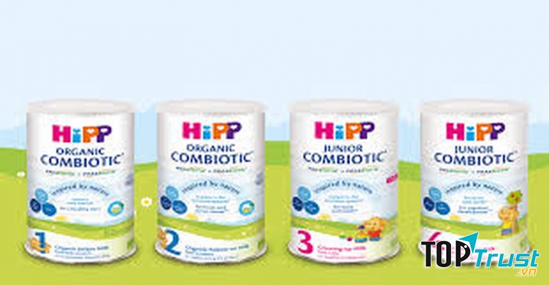 Sữa HiPP dành cho các lứa tuổi.