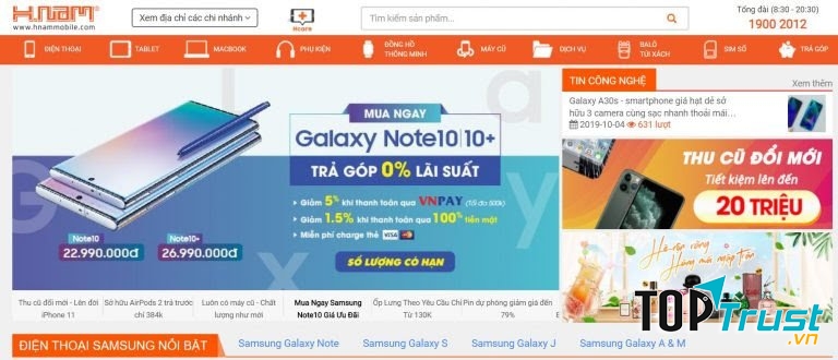 Website của Hnammobile