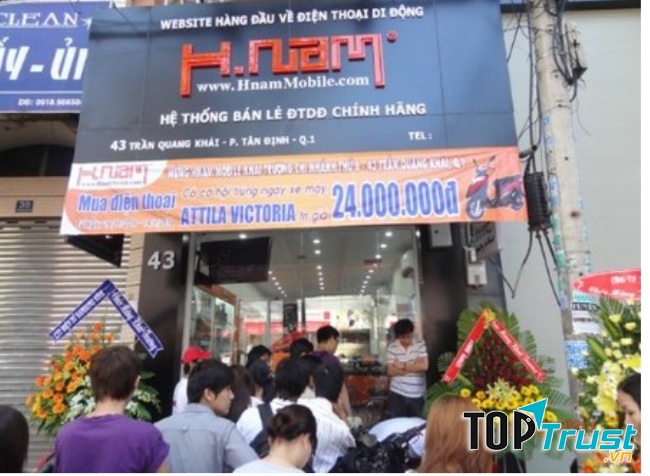 Hệ thống cửa hàng của Hnammobile