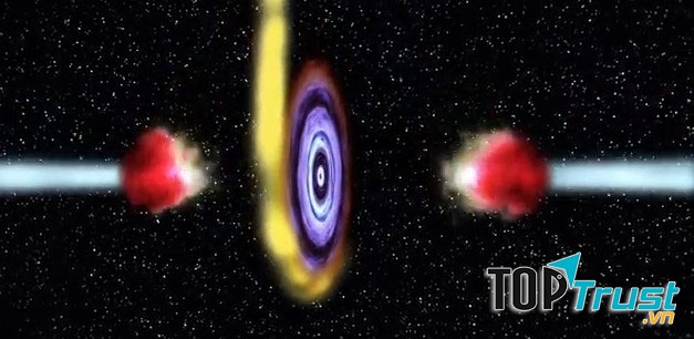 Hố đen phụt “đạn”