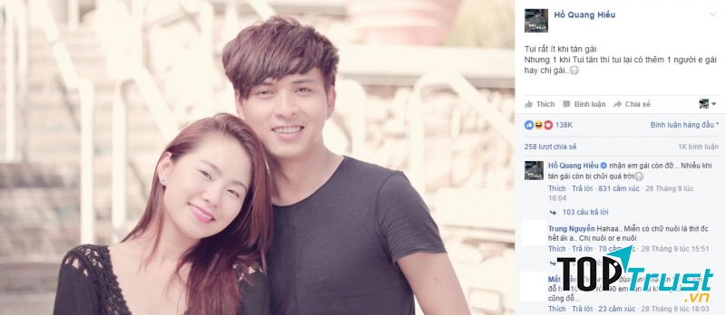 Những status dí dỏm của anh chàng luôn gây được sự chú ý của fan