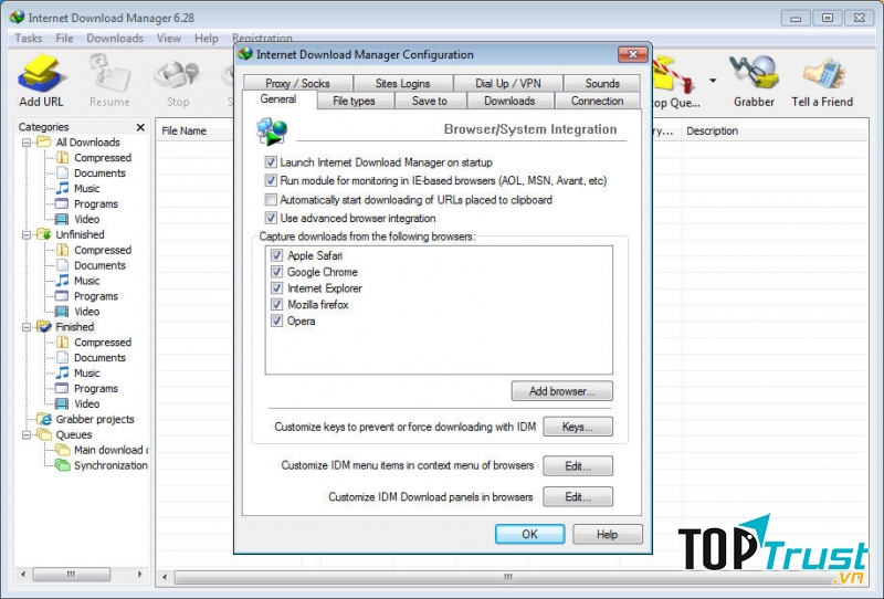Hỗ trợ download - Internet Download Manager