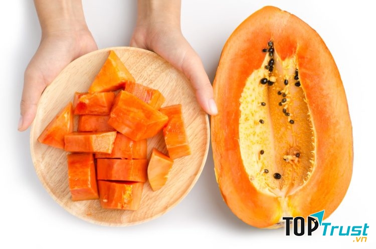 Đu đủ tăng cường chất xơ rất tốt cho hệ tiêu hóa