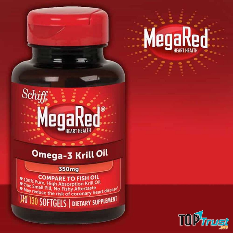 ﻿Hỗ trợ tim mạch từ dầu nhuyễn thể Schiff MegaRed Super Heart 70 viên