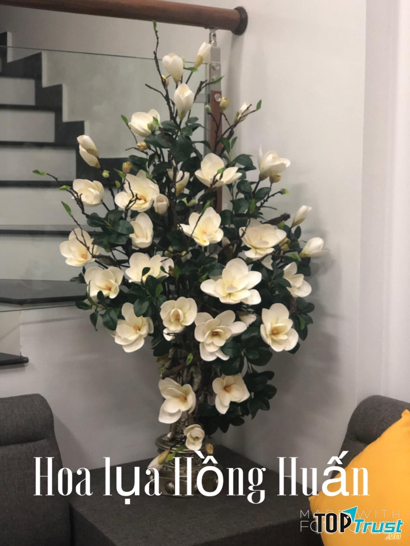 Hoa lụa Hồng Huấn
