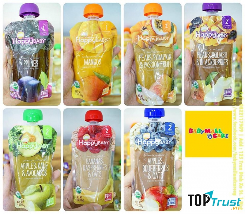 Hoa quả nghiền happy baby