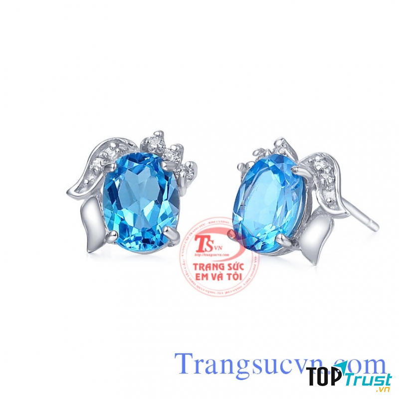 Bông tai vàng trắng cực thời thượng