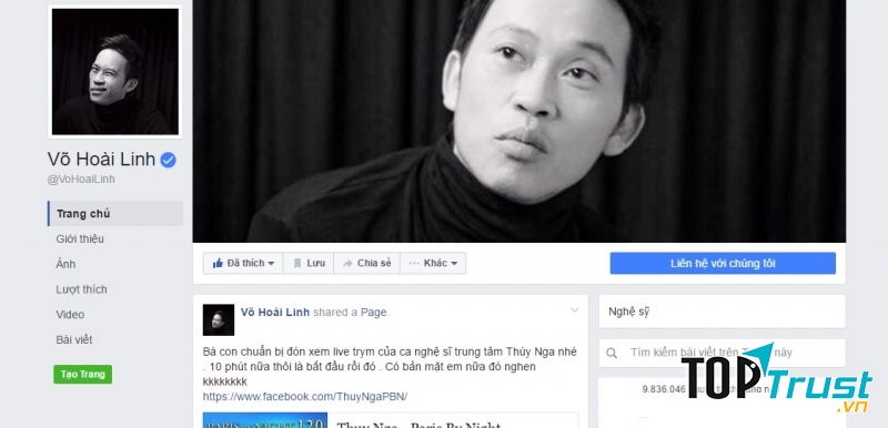 Hơn 10 triệu người theo dõi trên fanpage