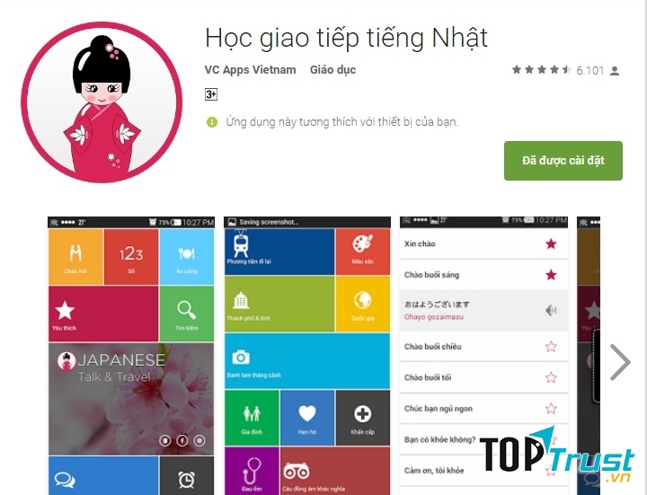 Học giao tiếp tiếng Nhật (VC Apps Vietnam)