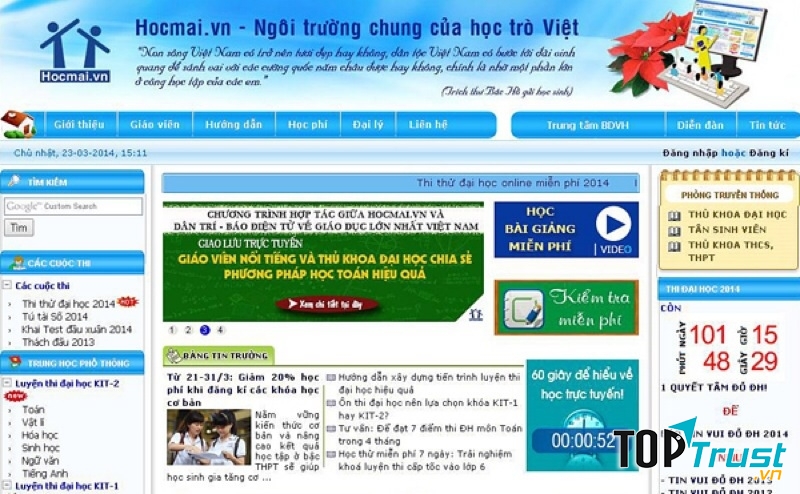 Website luyện thi đại học Hocmai.vn