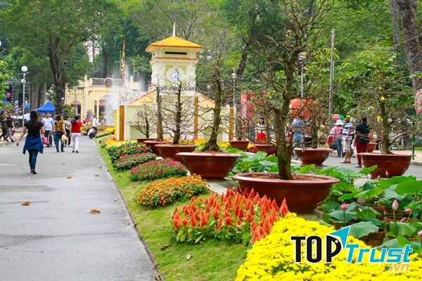 Hội hoa xuân công viên 23 tháng 9 những năm trước