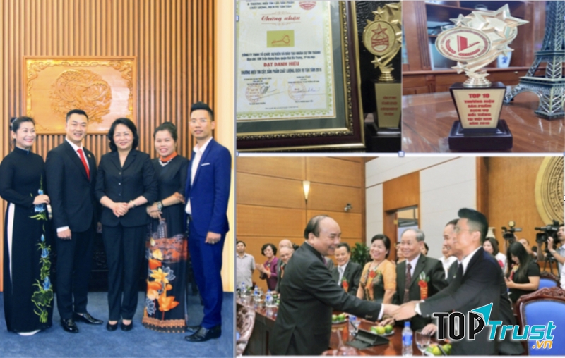 Thủ tướng nước Việt Nam Nguyễn Xuân Phúc và Phó chủ tịch nước Đặng Thị Ngọc Thịnh tiếp thân mật Công ty Tín Thành( Hội những bà mẹ đơn thân)