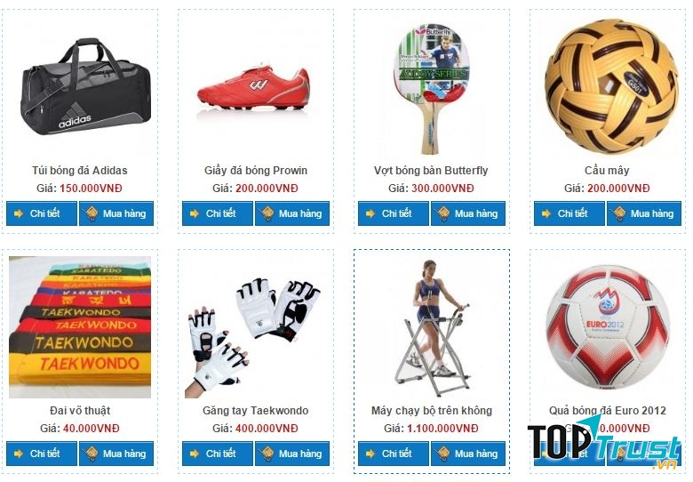 Một số dụng cụ thể thao tại Hồng Hạnh Sport