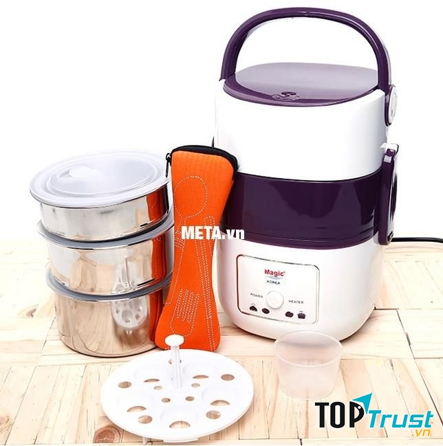 Hộp cơm điện 3 tầng Magic A06