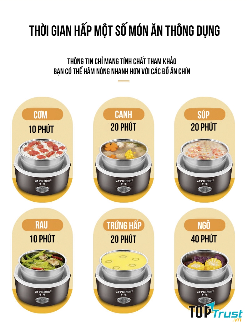 Hộp cơm giữ nhiệt cắm điện inox 3 tầng Star B16-200