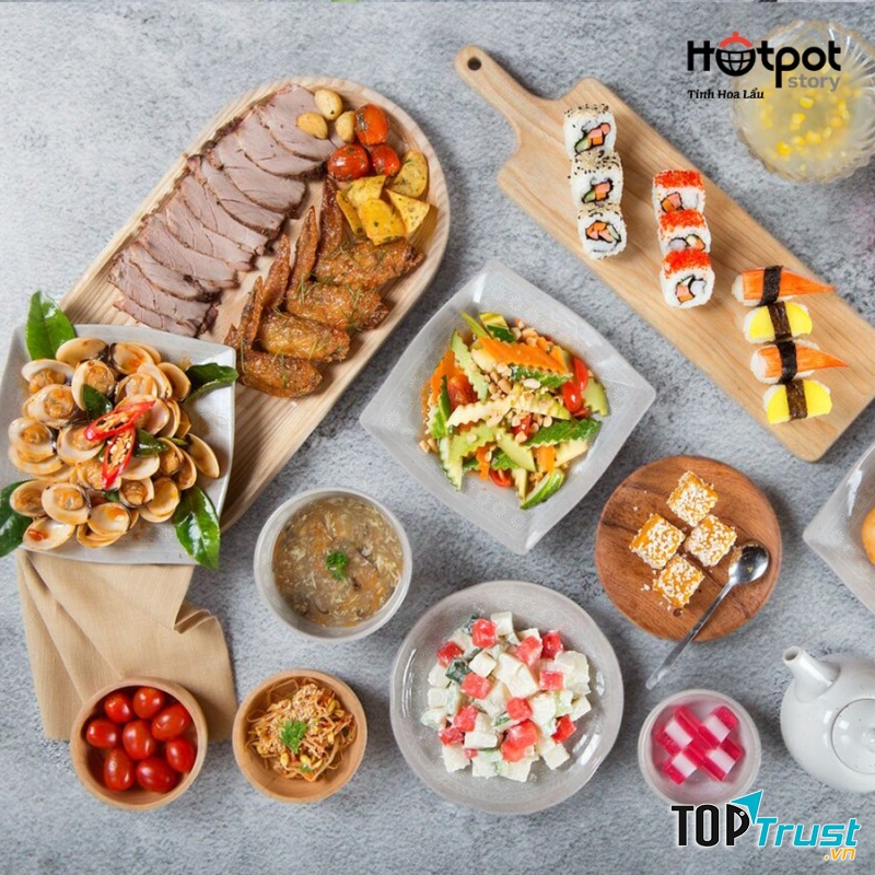 Buffet ngon, hấp dẫn tại nhà hàng