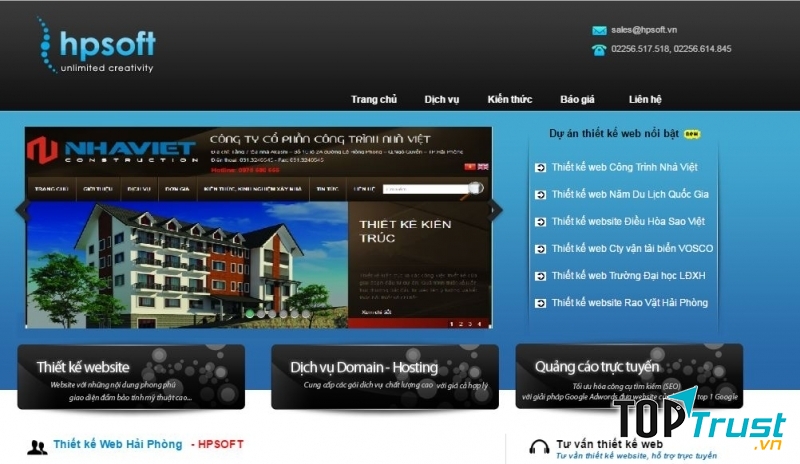 Một số dự án thiết kế web thành công của HPSOFT.