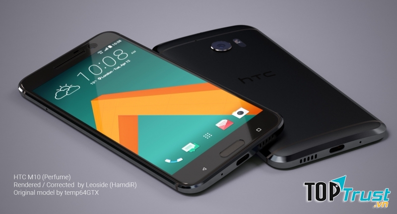 Mặt trước và sau của HTC 10.