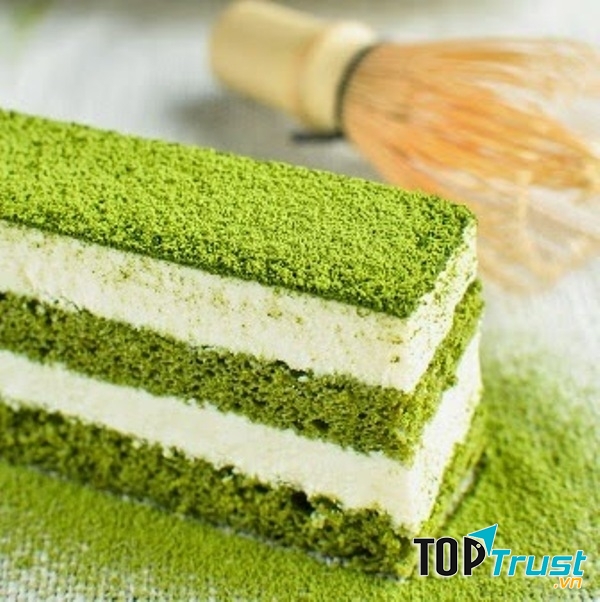 Bánh Tiramisu trà xanh hấp dẫn