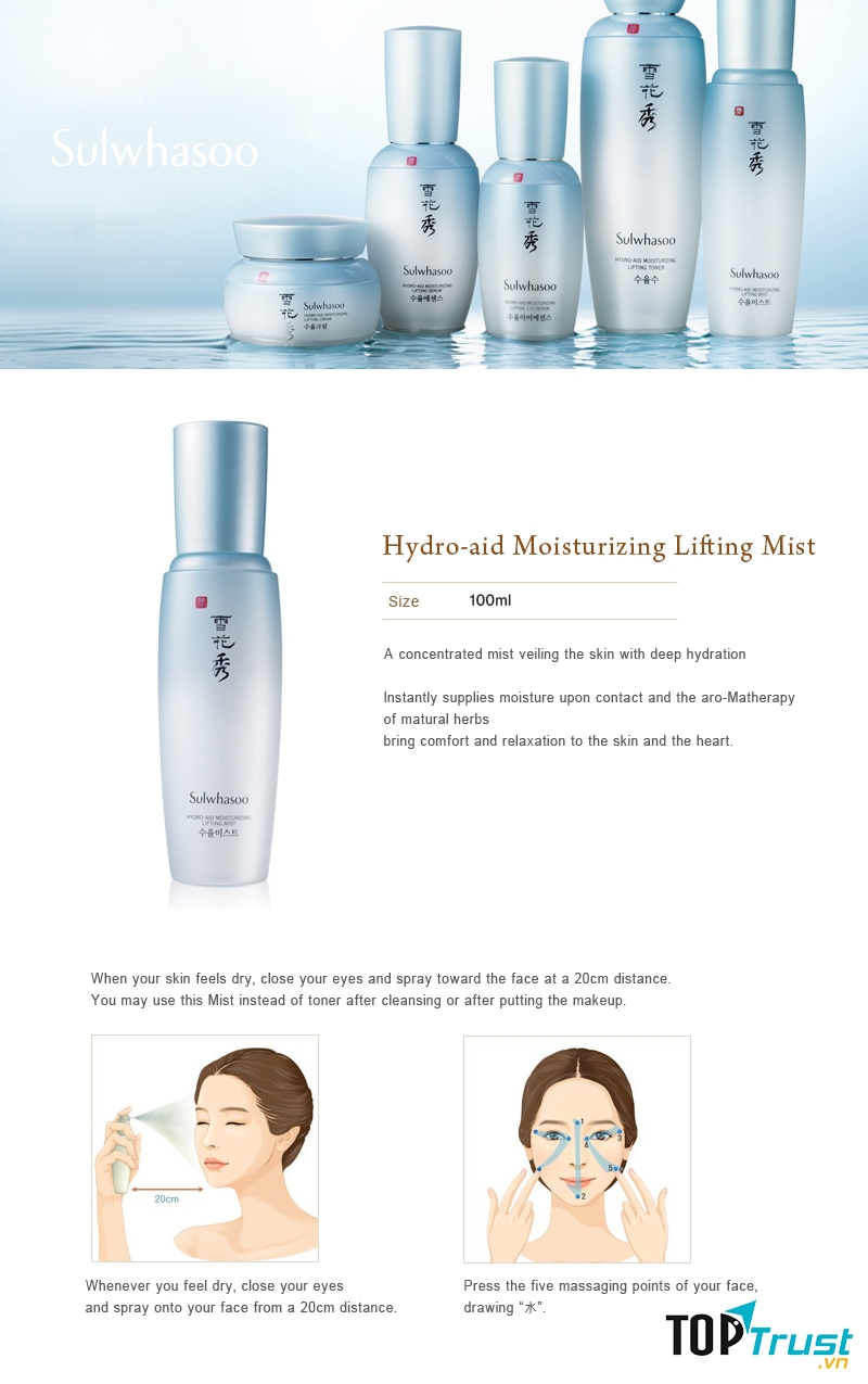 Hydro - Aid Moisturizing Lifting Mist, Sulwhasoo