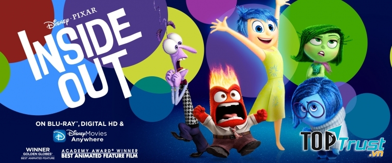 Inside Out là bộ phim hoạt hình hài nhẹ nhàng cho trẻ em.