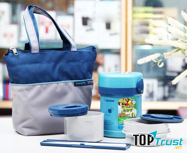 Cặp lồng cơm giữ nhiệt Zojirushi SL-MEE07-AB 2 ngăn đẹp mắt và tiện dụng