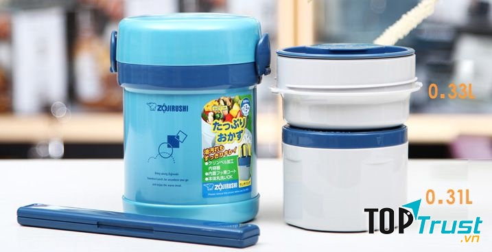 Cặp lồng cơm giữ nhiệt Zojirushi SL-MEE07-AB 2 ngăn