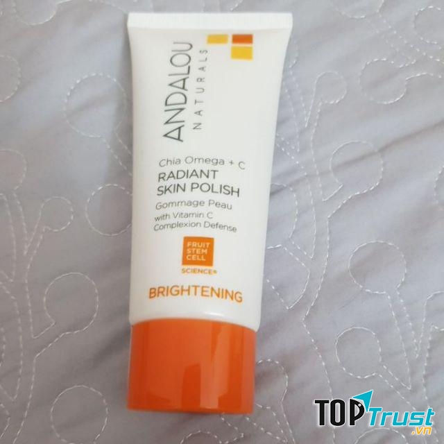 Kem tẩy tế bào chết Andalou Brightening Chia Omega + C Radiant Skin Polish