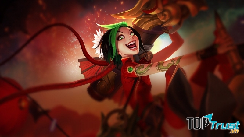 Trang phục Jinx Pháo Hoa cực kỳ đẹp mắt