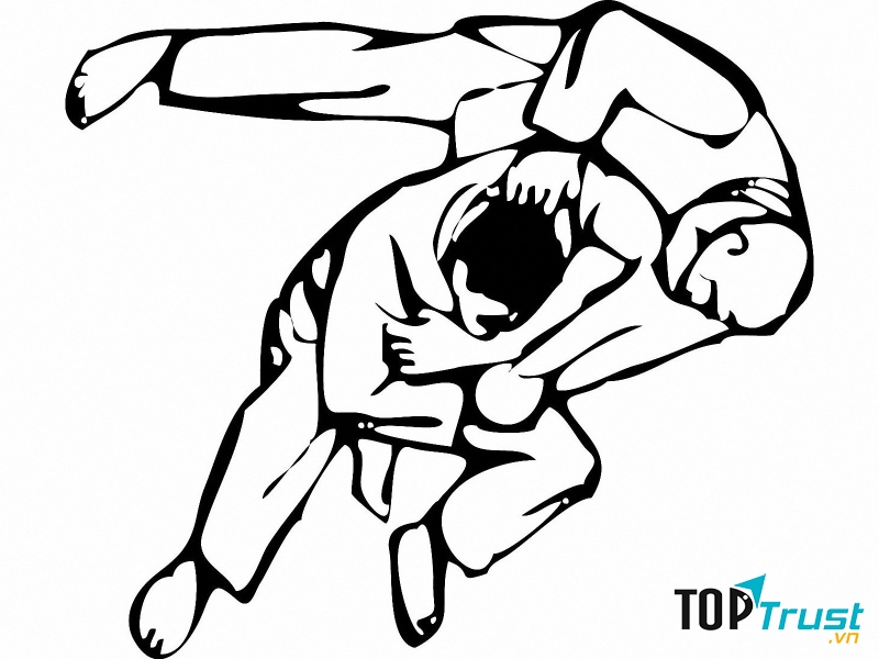 Rèn luyện sức khỏe bằng những bài tập Judo.