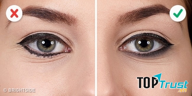 Bạn không nên dùng bút kẻ mắt nước cho mí dưới