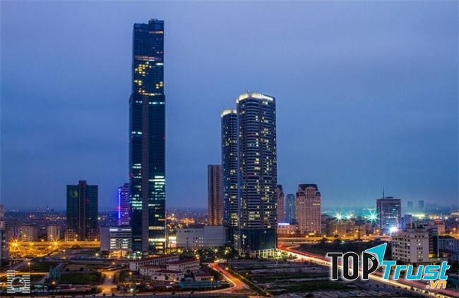 Cảnh đêm ở Keangnam Hanoi Landmark Tower