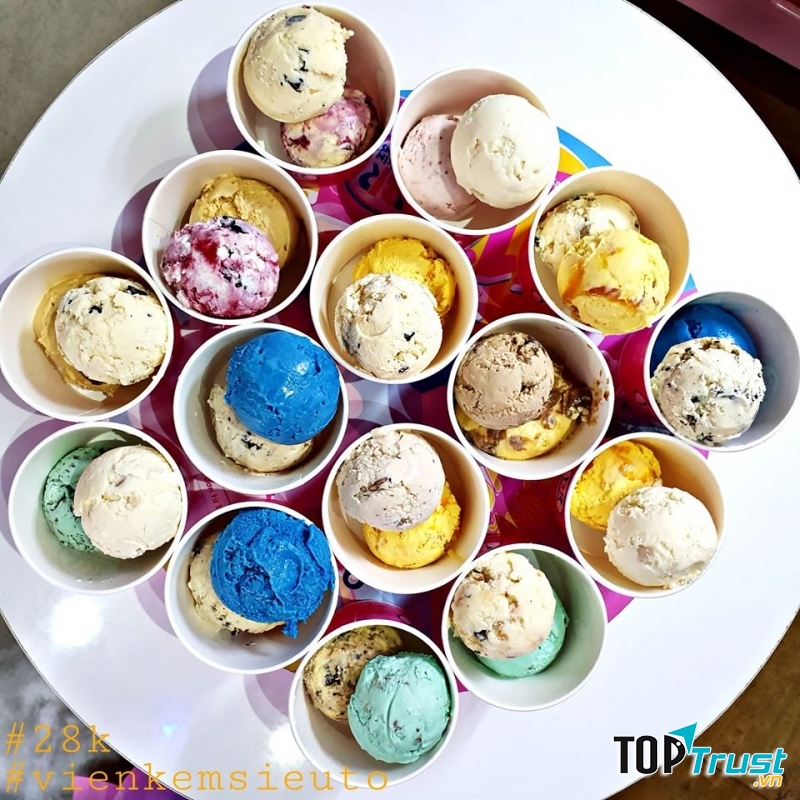 Kem Baskin Robbins có đến 31 mùi kích thích vị giác. ﻿