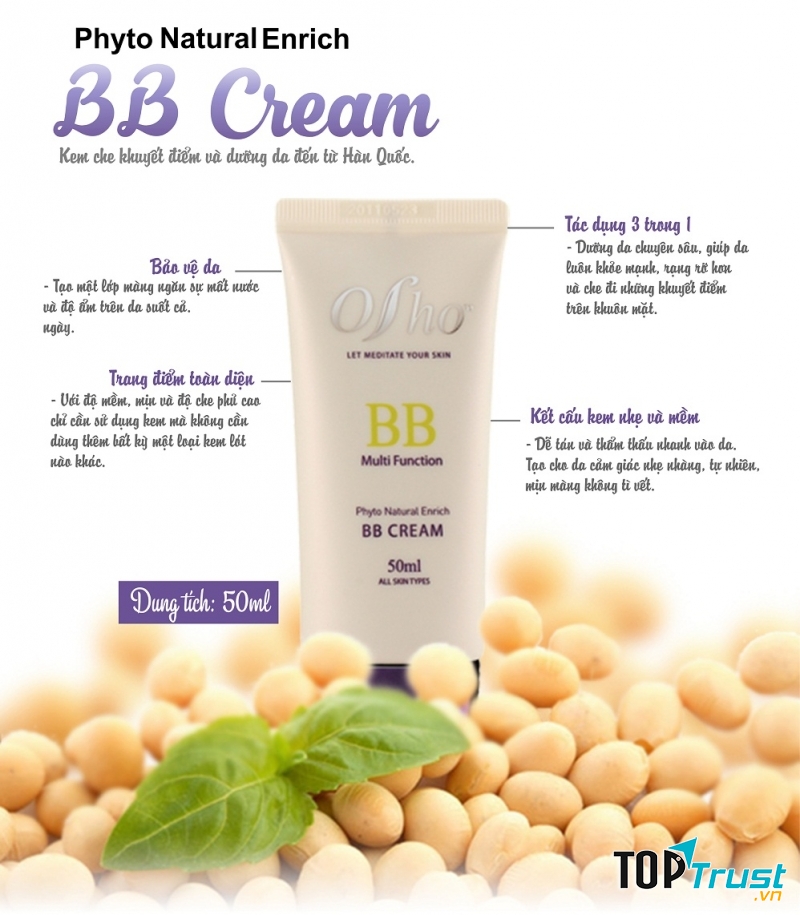 Kem BB Dưỡng ẩm Osho Multi Function 50ml