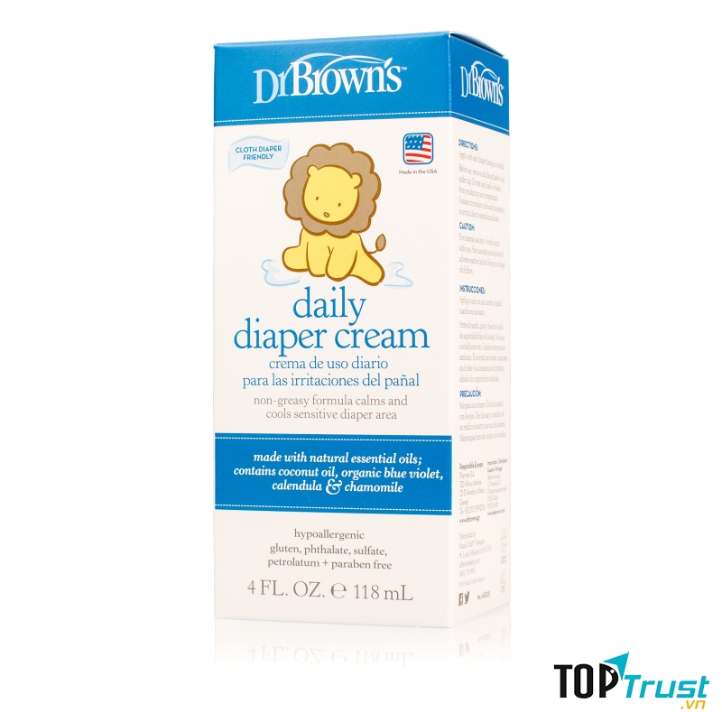 Kem chống hăm cho bé Organic Dr Brown's