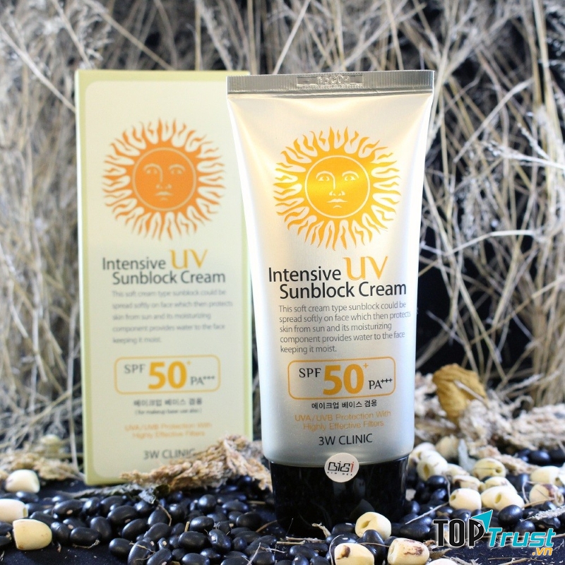 Kem chống nắng 3W Clinic Intensive UV Sunblock Cream.