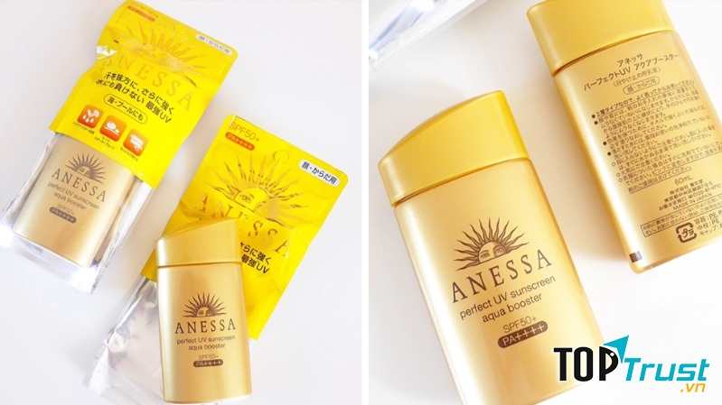 Kết cấu dạng sữa lỏng vì thế nên kem thấm và tiệp rất nhanh vào da, để lại lớp nền hơi căng bóng nhẹ, che khuyết điểm nhỏ.