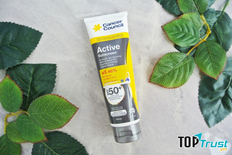Kem chống nắng Cancer Council SPF 50+ Active Sunscreen
