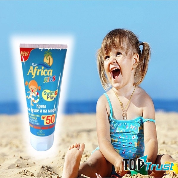 Kem chống nắng trẻ em Africa Kids SPF 50 được thiết kế đặc biệt cho làn da của bé dưới ánh nắng mặt trời và dưới nước.