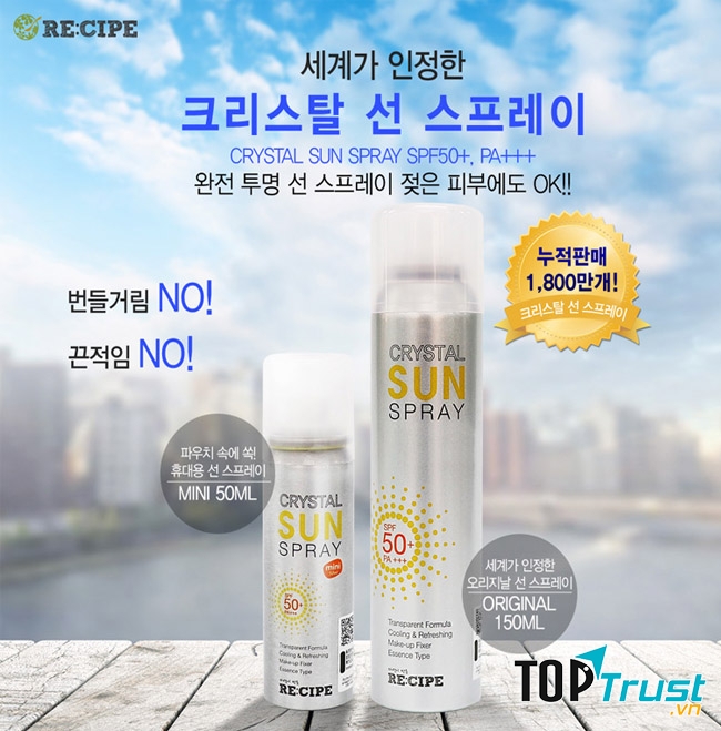 Kem Chống Nắng Dạng Xịt Crystal Sun Spray SPF50 PA+++